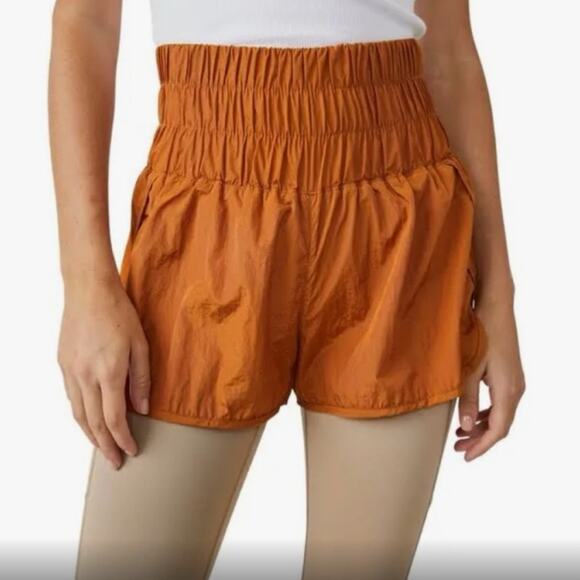 Free People The Way Home Shorts In Rust - Picture 1 of 13